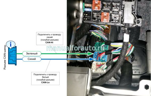 Подключение разъема CAN Chevrolet Tracker