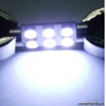 фото Светодиодная двухцокольная лампа 6 smd 31 мм