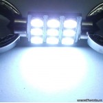 фото Светодиодная двухцокольная лампа 9 smd 39 мм